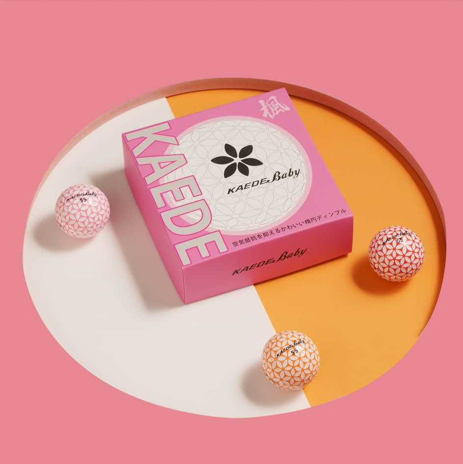 KAEDE Golf Ball Soft Feel 2-Piece Distance Type 1 Dozen (9 Balls)