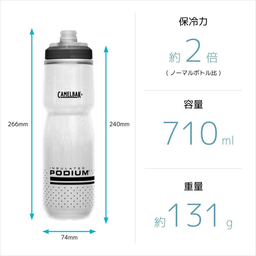 CAMELBAK Podium Chill No Graphics Bottle, 710ml, White,