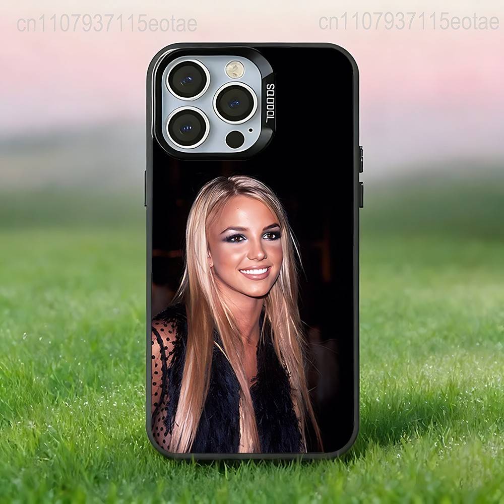B-Britney SINGER S-Spears  Phone Case For iPhone 17,16,15,14,13,12,11,Pro,Max,Plus,E,Air,Mini Black Tpu IMD Cover
