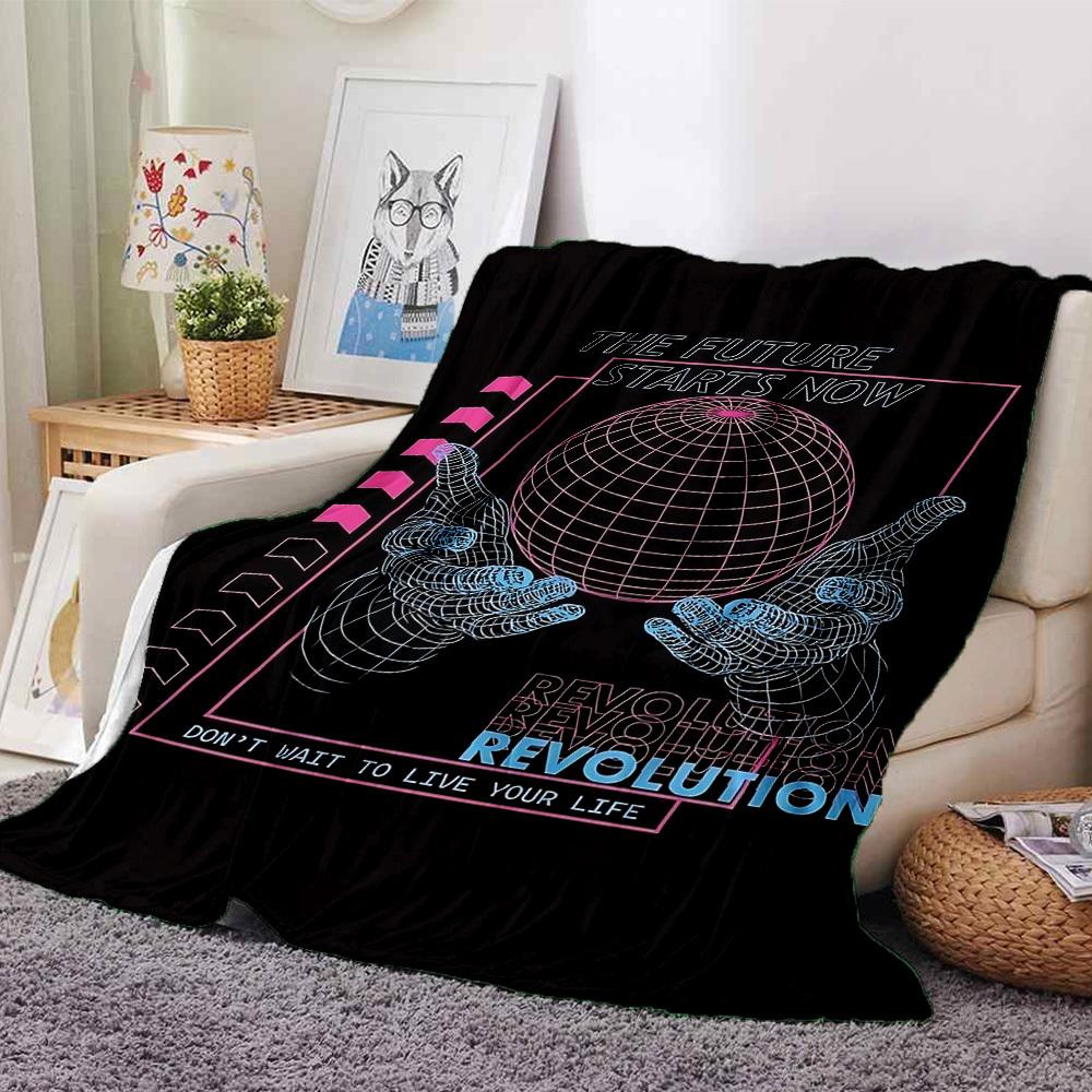 

1pc FUTURE REVOLUTION Soft Flannel All-Season Throw for Home, Office, Outdoor UseDurable Comfort 100409 80cmx120cm(31inx47in)