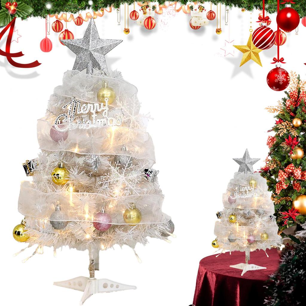 Small Christmas Tree With Lights Glowing Artificial Home Decor LED Desk Christmas Tree Decorations For Home Decor Office Living