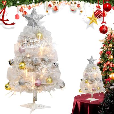 Small Christmas Tree With Lights Glowing Artificial Home Decor LED Desk Christmas Tree Decorations For Home Decor Office Living
