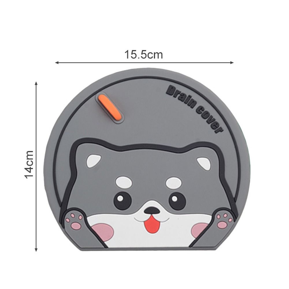 Cartoon Cat Sewer Floor Drain Cover Anti Odor Anti-blocking Sewer Sealing Silicone Mat Anti-insect Deodorant Cover