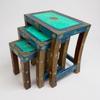 Wooden Nesting Table Setof3, Indian Handmade Side Stool Table | Coffee Table | Central Decor Furniture | Nightstand Bar Table, BedSide Stool