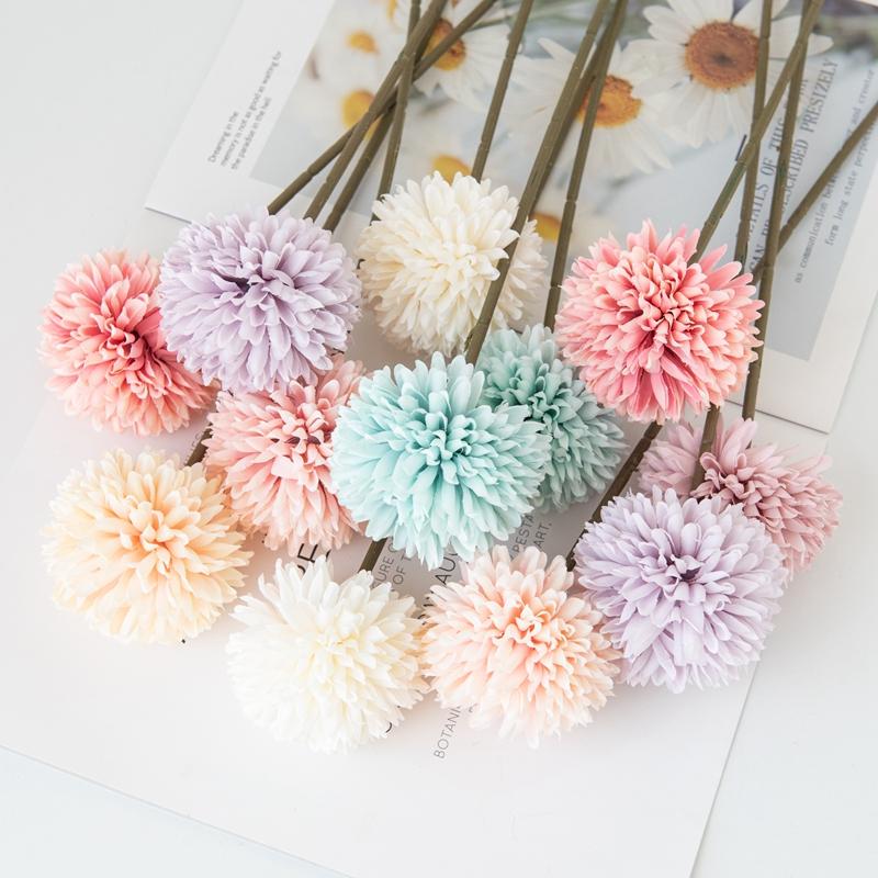 5 ks Hedvábná koule Chryzantéma Svatba Umělá květina Vánoční dekorace Váza pro Domov Scrapbooking Příslušenství pro Květinové aranžmá