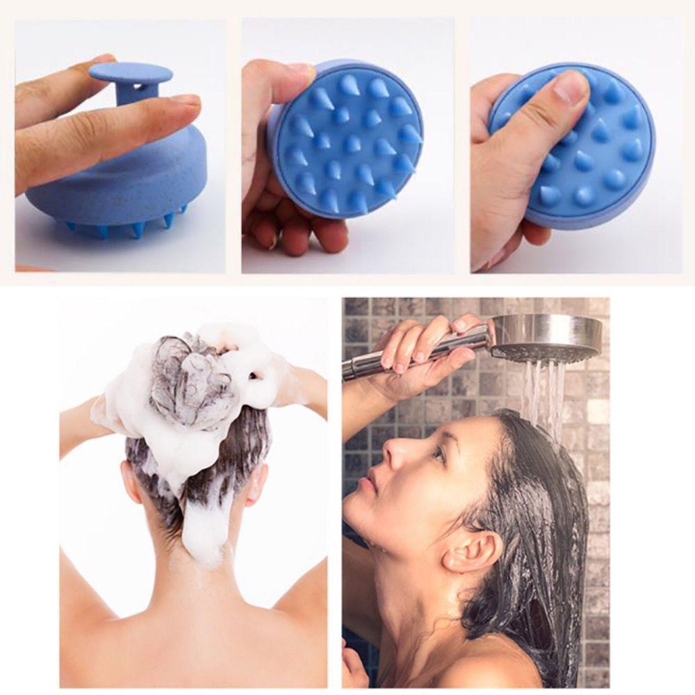 Silicone Shampoo Brush Scalp Soft-Grip Head Massager Anti-Itching Hair Washing Combs Dead Skin Removing Home Salon Hair Care Too