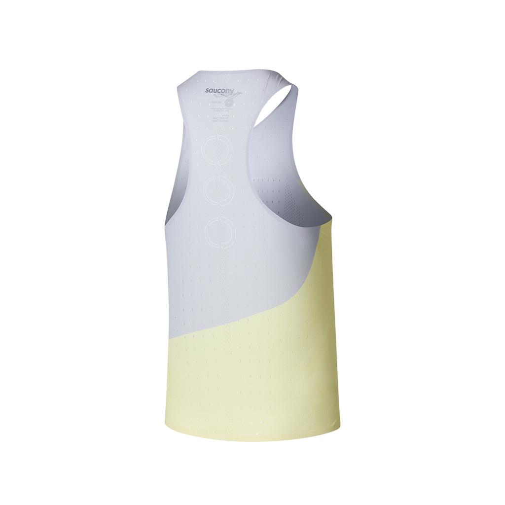 SAUCONY Minimalist Fashion Color Block Single Layer Tank Top Women Tops Transparent-Yellow SA1259TK01T-YL033