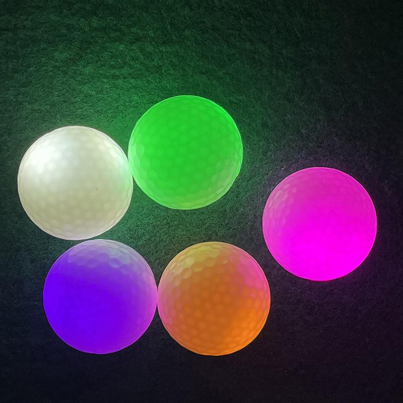 1Pc Colorful Led Light Up Golf Balls Night Golf Ball Official Size Weight Glow In Dark Perfect For Golf Long Distance Practice