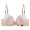 French Simple British Ice Silk Bra Set, One-piece Thick Cup Gathering, No Steel Ring Female Factory
