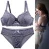 Sexy Luxurious High-end Western-style Lingerie Set Featuring A Fashionable Push-up Lace Bra and Skin-friendly Breathable Panties