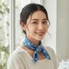 Lightweight Floral Patterned Headscarf Sunshade Square Handkerchief Small Square Scarf  Vacation