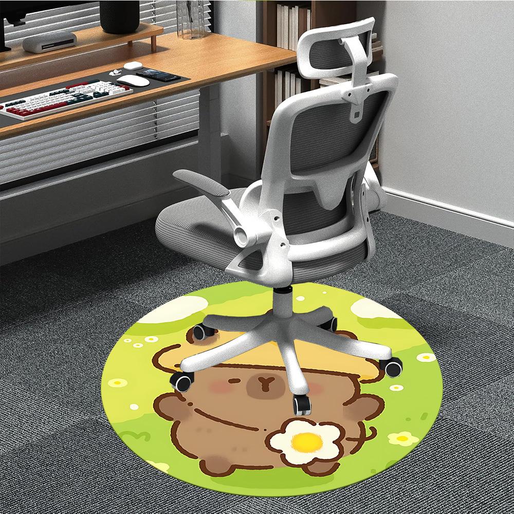 

1pc Capybara Chair Carpet for Office, , Non-slip carpet, Very suitable for offices, farmhouses,Outdoor carpet yy251120061 80cm by 80cm