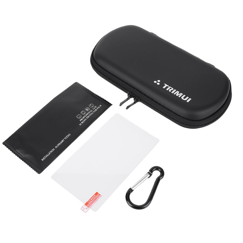 For Trimui Smart Pro Game Console EVA Hard Carrying Case with Tempered Glass Film EVA Protective Case Waterproof Storage Bag