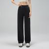 Pantalons de yoga larges et souples pour femmes, taille élastique lâche, drapé fin, droit, pour yoga, course à pied, fitness