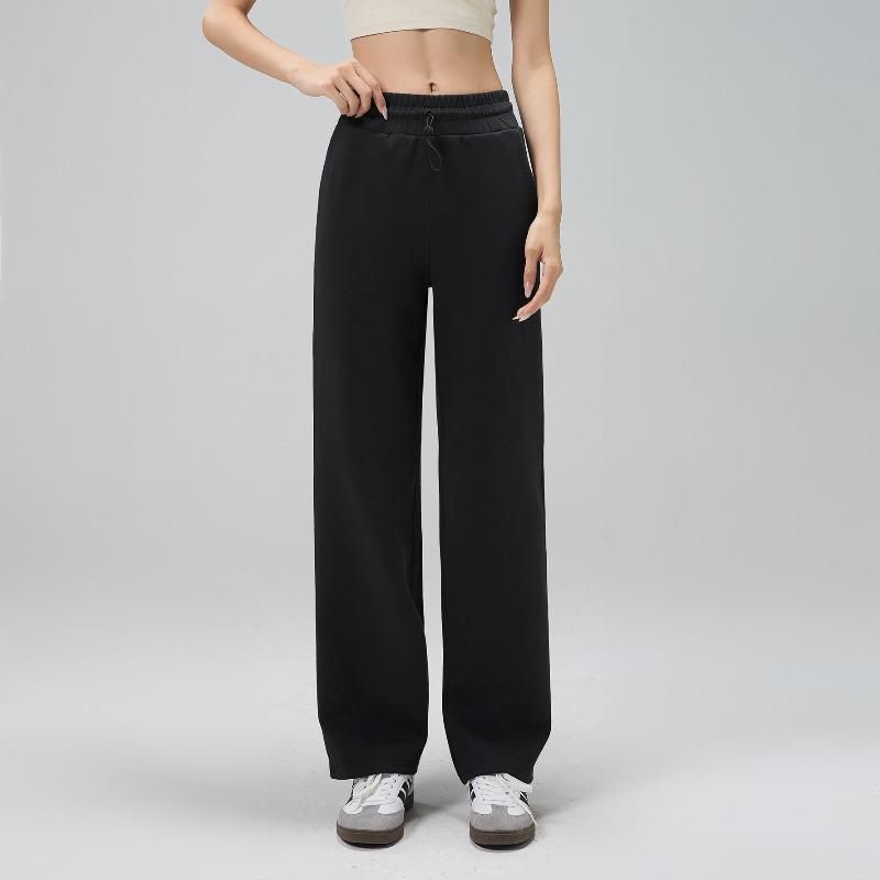 Pantalons de yoga larges et souples pour femmes, taille élastique lâche, drapé fin, droit, pour yoga, course à pied, fitness