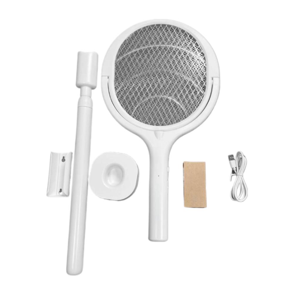 3000V Electric Mosquito Racket Mosquito Killer Lamp 2-in-1 USB Rechargeable Foldable Mosquito Swatter Fly Swatter Repellent Lamp