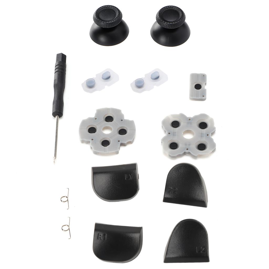 Controller Replacement Kit for PS5 Handle Conductive Rubber Pad Rocker 3D Plastic Cap L12 Replacement Buttons Set