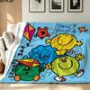 1PC Mr. Men Little Miss Custom Name Patterned Flannel Blanket Suitable For All Seasons for Home Decor Warmth and Comfort Gifts Holiday Present