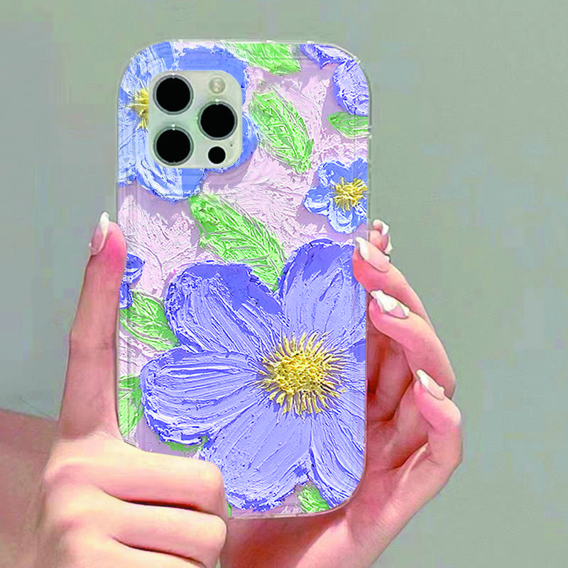 

Мягкий чехол для телефона TPU Flower для iPhone 11 Funda iPhone 13 14 15 Pro Max 12 XR 7 8 Plus X Xs SE 6s 13pro 15pro прозрачные чехлы For iPhone14 Plus