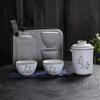 Ru Kiln Kuaike Cup Car Portable Travel Kung Fu Tea Set One Pot Two Cups Ceramic Ru Porcelain Customization