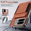 For Google Pixel 10 Pro Fold  with Magnetic Card Holder and Tempered Glass Screen Protector Foldable Phone Case