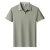 Seagull Collar Men's Casual Solid Color Short Sleeve Polo Shirt