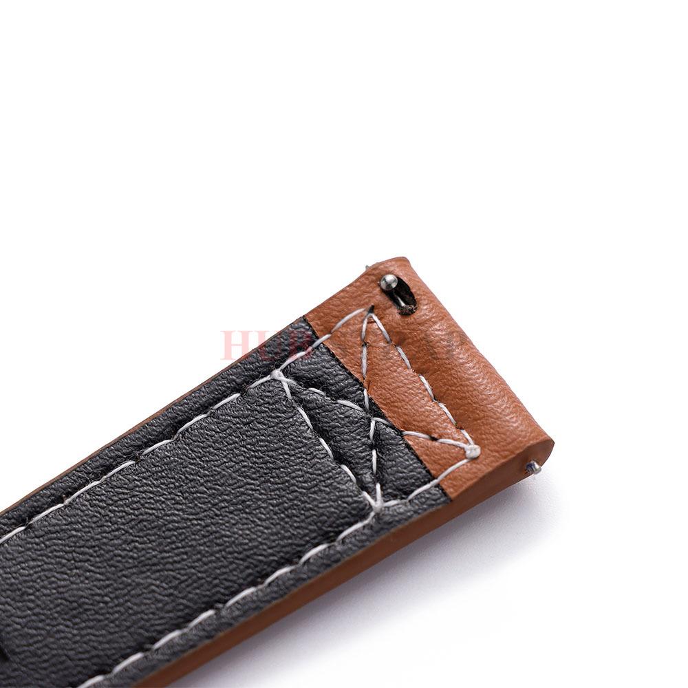 Vintage Retro Cowhide Watch Strap 20mm 22mm 24mm Universal Bracelet Business Black Brown Blue Watchband Belt Accessories