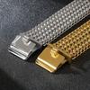 Wide Mesh Chain Bracelet for Men Shiny Rock Cool Boy Wristband Heavy Metal Jewelry Gift