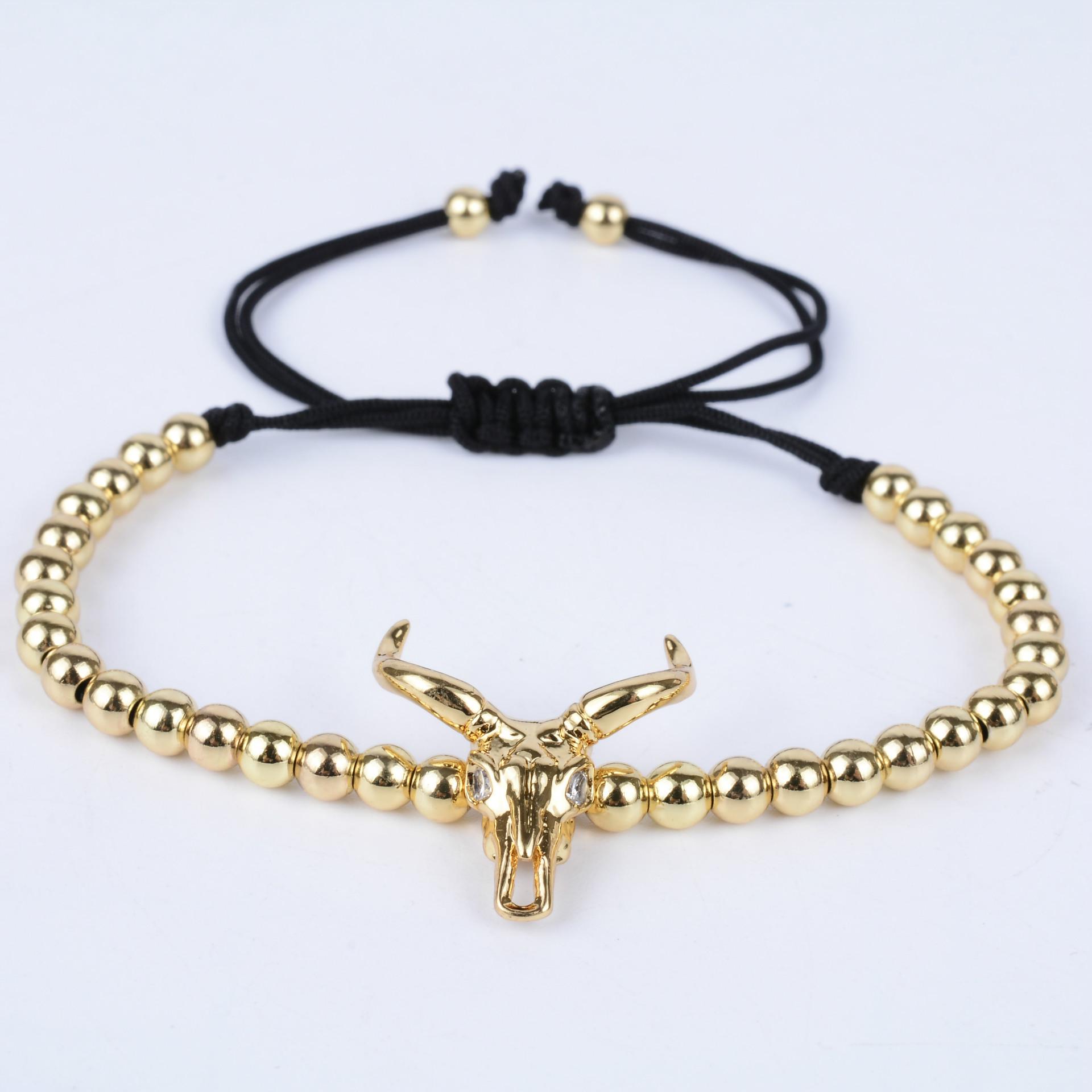 JYL TS Bracelet Couple  Matte Bead Style Strengthens Bond And Stability Gold