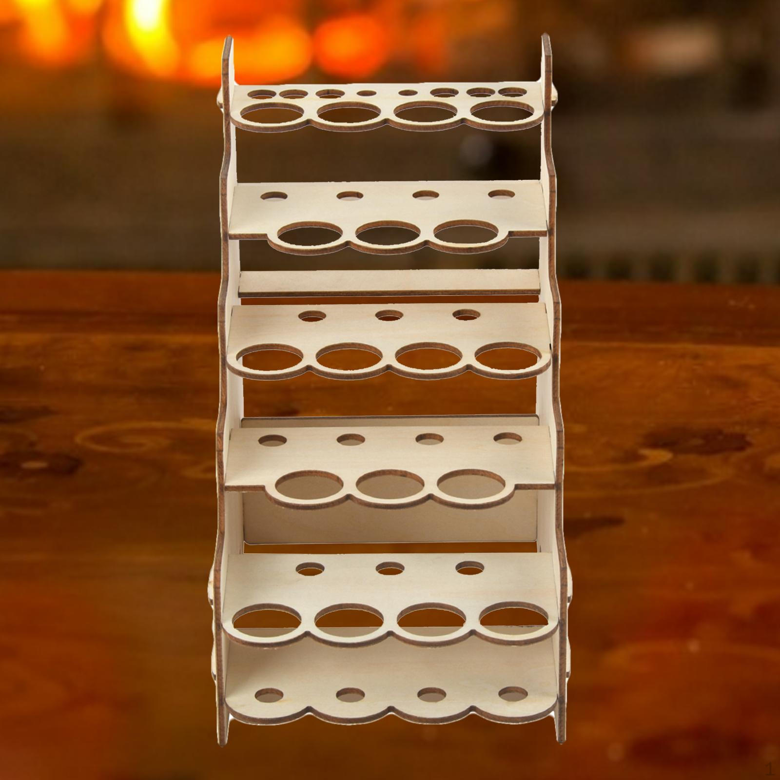 Craft Paint & Brush Organizer Rack, Holds up to Bottles and Brushes , 18 Holes-13.8x21.2x22cm_as described