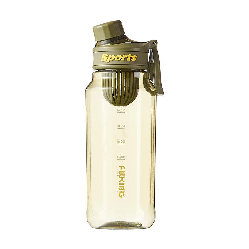 750ml Simple Sports Water Bottle Outdoor Travel Korea Portable Drinkware with Lifting Handle Scale Mark Cup Drink Water Bottles