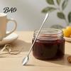 Professional Barware Supplies Stainless Steel Long Handle Mixing Spoon, Polished Metal Stirring Spoons for Jam Tall Glass Bar Spoon Cocktails