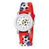 Kinder-Quarz-Uhr mit Fußball-Design Verstellbares Silikonarmband Langlebiges rundes Zifferblatt Leicht zu lesende Ziffern Leichte Uhr für Kinder