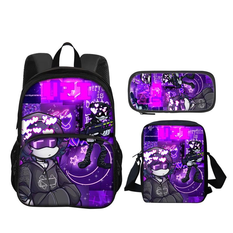 Drones Meurtriers Sac Rond Frontal Sac à Dos Sac à Crayons Sac d'Épaule Ensemble 3 Pièces Polyvalent Garçon ou Fille École Anniversaire Meilleur Cadeau