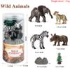 Oenux Zoo Animals Model Lion Shark Bee T-REX Penguin Cow Horse Hen Action Figures Cute Education Miniature Playset Kid Toy Gift