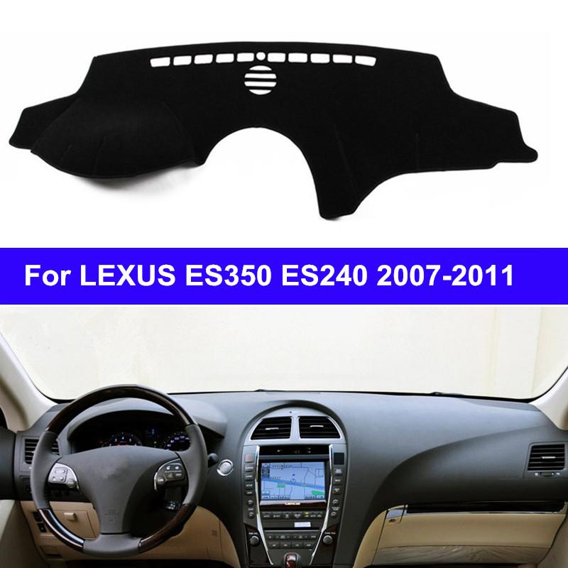 Car Accessories Dashboard Cover Dash Board Mat Anti-UV Sun Visor Carpet Protect Rug For Lexus ES ES350 ES240 XV40 2007-2011 2012 Black(Black Edge)