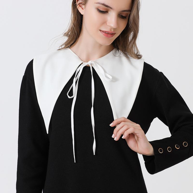 Girls Bowknots Fake Collar for Women Detachable Collars Lapel Blouse Top Fuax Cols False Collar Clothes Shirt Neckwear Accessory