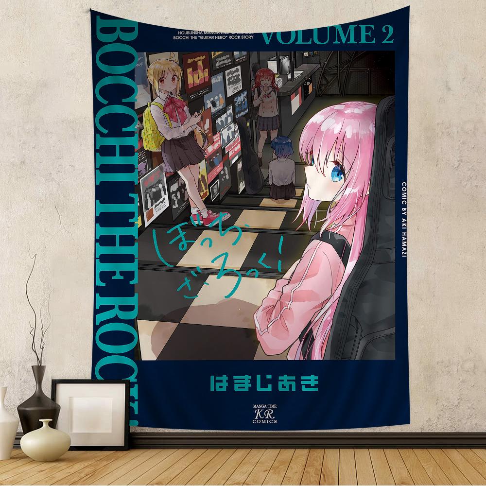 Bocchi the Rock Wall Tapestry Hitori Gotoh Ryo Yamada Band Scene Anime Manga Decor for Dorm Rooms Anime Rock Enthusiasts