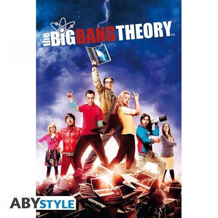 Poster - BIG BANG THEORY - Casting - 91x61cm - Multicolore - Décoration Murale - Contemporain