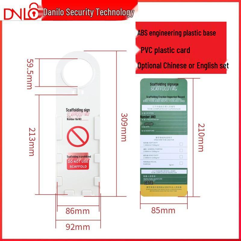 Danilo Scaffolding Safety Warning Tag - Prohibition of Use