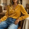Long Sleeve Shirts Fall Winter Women Velvet Shirt, Regular Fit Button Down Daily Wear Top, Soft Solid Color Lapel Collar Blouse for Lady Autumn Shirt