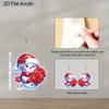 2pairs Red and Blue Christmas Snowman Acrylic Dangle Earrings, Perfect Gift for Women, Christmas Party Jewelry