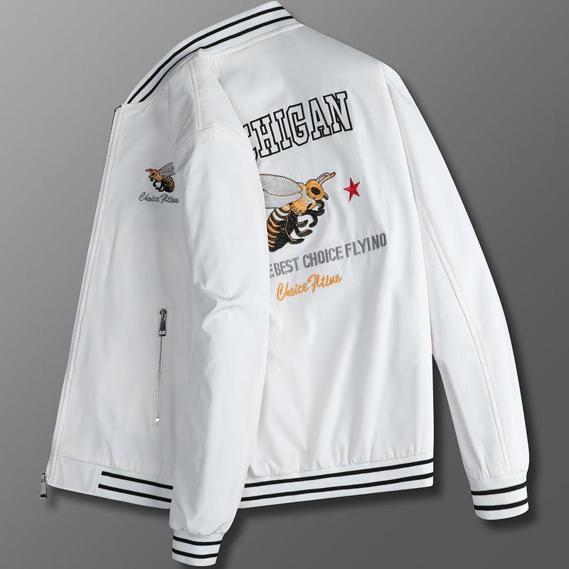 Men's Jacket Spring and Autumn Youth Large Size Versatile Handsome Thin Jacket Casual Trend Autumn