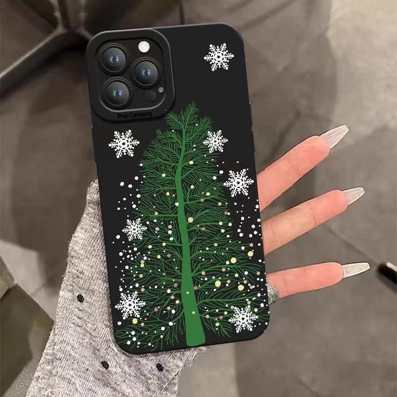 Christmas Cartoon New Year Gift Phone Case iPhone 15 14 13 12 11 Pro Max Mini X Xs XR 7 8 Plus SE Soft Silicone Cover