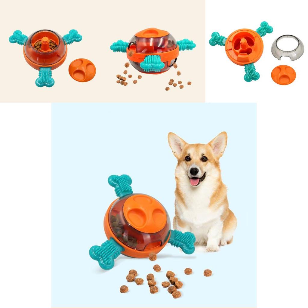 Durable Abs Tpr Dog Chew Ball With Treat Release For Interactive Play And Mental Stimulation