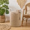 Handwoven Storage Basket with Handles Large Capacity Durable Rope Material for Household Organization and Storage