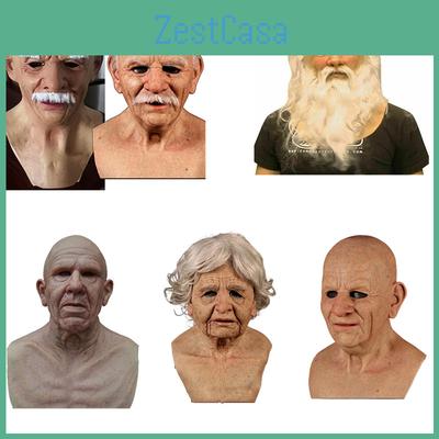 Realistische Latex-Altmann-Gesichtsmaske für Halloween, langlebig und atmungsaktiv