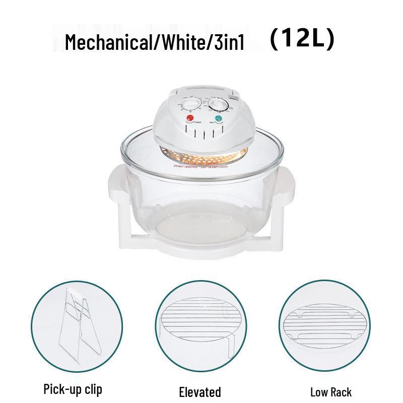 Friggitrice ad aria in vetro e forno a microonde alogeno 110V - Standard europei, britannici e americani