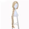 Tangled Rapunzel 100cm Lange Hellgoldene Zopf Frisur Mittelscheitel Synthetisches Haar Party Cosplay Voll Perücken