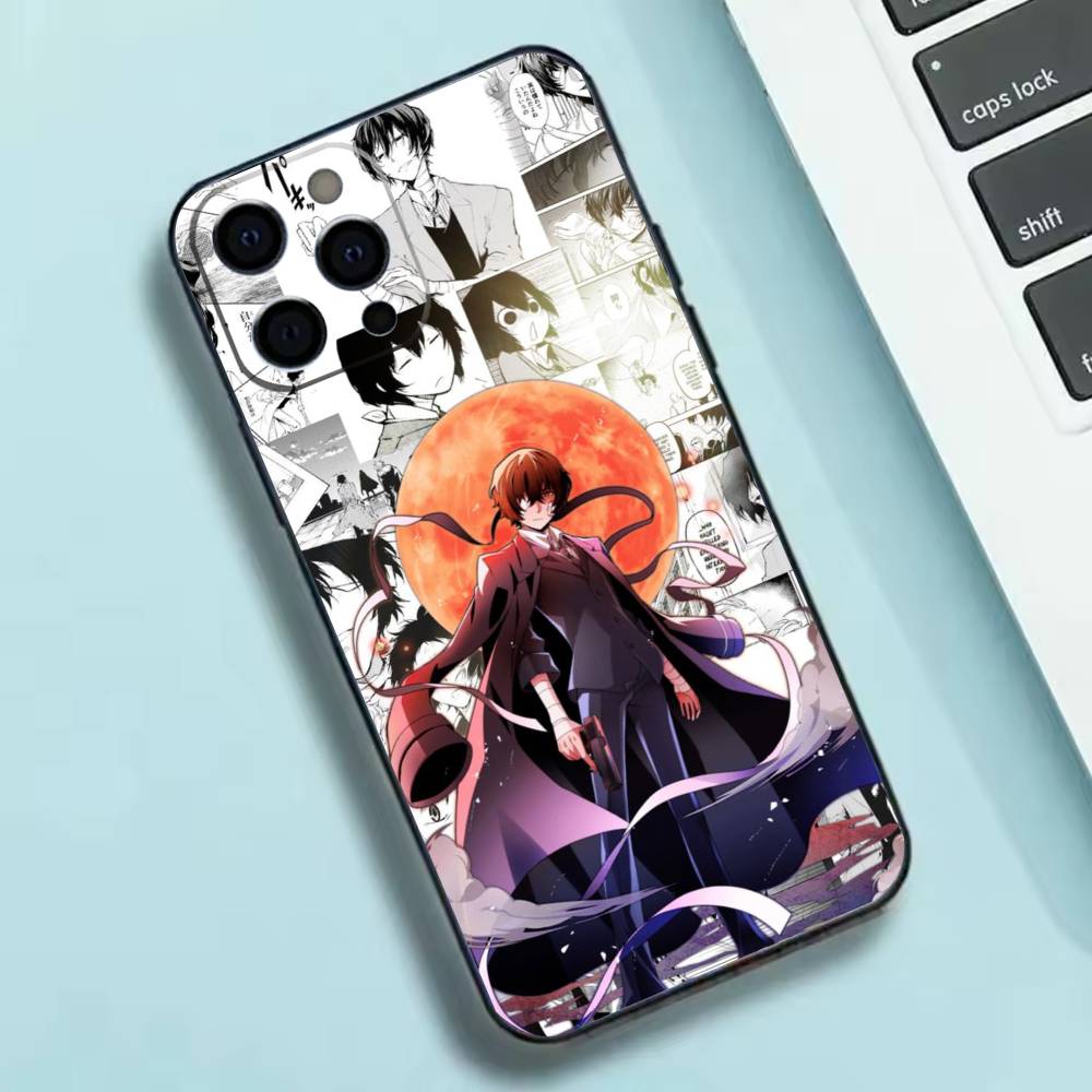 Anime Bungo Stray Dogs D-Dazai Osamu Phone Case For iPhone 17,16,15,14,13,12,11 X XR Plus,Soft Silicone Black Cover